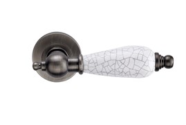 Ручка дверная Archie Genesis REDONDO BL. SILVER черненое серебро/керамика/кракелюр
