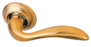 Ручка дверная на круглой розетке  Archie S010 RII матовое золото