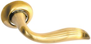 Ручка дверная на круглой розетке  Archie S010 100II матовое золото