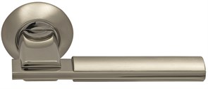 Ручка дверная на круглой розетке  Archie  SILLUR 94A S.CHROME/P.CHROME хром матовый/хром