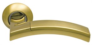 Ручка дверная на круглой розетке  Archie  SILLUR 132 S.GOLD/P.GOLD золото матовое/золото