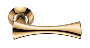 Ручка дверная на круглой розетке  Archie  SILLUR 201 P.GOLD золото
