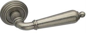 Ручка дверная на круглой розетке  Adden Bau POMOLO V203 AGED SILVER Состаренное серебро