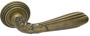Ручка дверная на круглой розетке  Adden Bau FIORE V207 AGED BRONZE Состаренная бронза