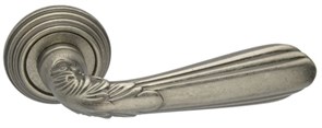 Ручка дверная на круглой розетке  Adden Bau FIORE V207 AGED SILVER Состаренное серебро