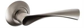 Ручка дверная на круглой розетке  Bussare CLASSICO A-01-10 S.CHROME Хром матовый