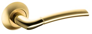 Ручка дверная на круглой розетке  Bussare FINO A-13-10 GOLD/S.GOLD Золото/золото матовое