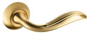 Ручка дверная на круглой розетке  Bussare PASSADO A-35-10 S. GOLD Золото матовое