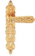 Ручка дверная на планке Archie Genesis ARABESCO S. GOLD (PS) матовое золото проходная