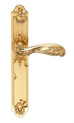 Ручка дверная на планке Archie Genesis FLOR S. GOLD (OL) матовое золото с фиксатором